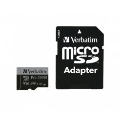 Verbatim 47045 mémoire flash 256 Go MicroSDXC UHS-I Classe 10 Verbatim 47045 mémoire flash 256 Go MicroSDXC UHS-I Classe 10
