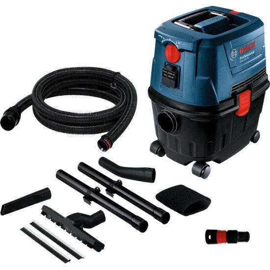 Bosch GAS 15 PS Professional 15 L Aspirateur réservoir cylindrique Sec 1100 W Sac à poussière