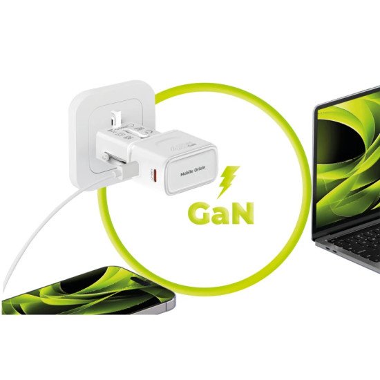 Mobile Origin MO-PW26-WHT chargeur d'appareils mobiles Universel Noir Secteur Charge rapide Intérieure
