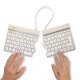 R-Go Tools Clavier ergonomique R-Go Split Break avec logiciel de pause, clavier ergonomique divisé, AZERTY (BE), bluetooth, blanc