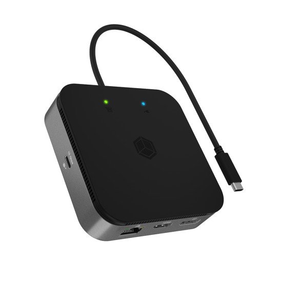 ICY BOX IB-DK408-C41 Avec fil USB4 Anthracite ICY BOX IB-DK408-C41 Avec fil USB4 Anthracite