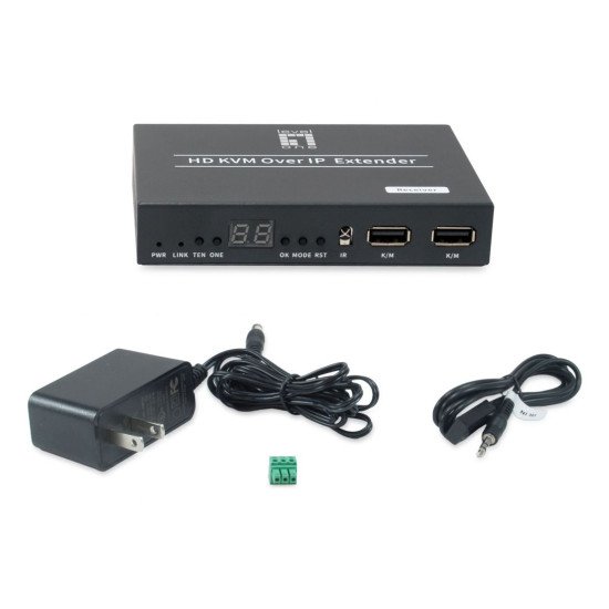 LevelOne HVE-6701R extension audio/video Récepteur AV Noir