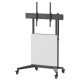 Manhattan Support trolley pour téléviseurs et moniteurs de 60 à 100 pouces, hauteur réglable sans outil de 1240 à 1560 mm, VESA 200x200 à 1000x600 mm, charge max. 80 kg, vérifiez les quatre trous de montage au dos de l'écran
