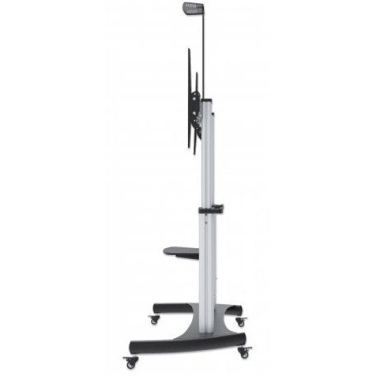 Manhattan Chariot pour TV/moniteurs, écrans 60"–100", Compatibilité VESA : de 200x200 à 800x600 mm (vérifiez les dimensions des quatre trous de fixation à l'arrière), charge max. 100 kg, hauteur 1200–1685 mm, LFD, support