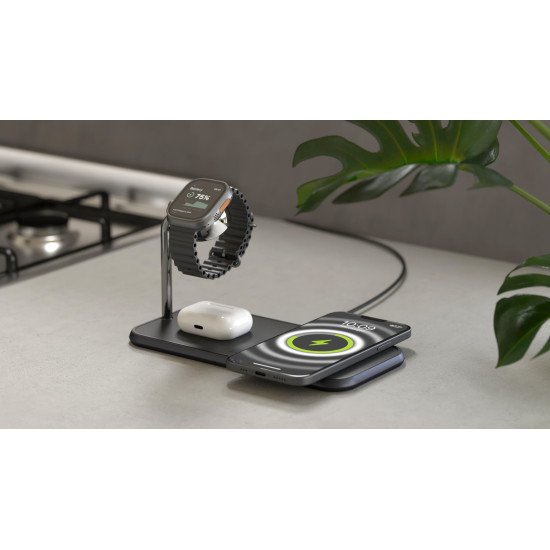 ZENS ZEDC05BM/00 chargeur d'appareils mobiles Casques, Smartphone, Smartwatch Noir Secteur Recharge sans fil Charge rapide Intérieure