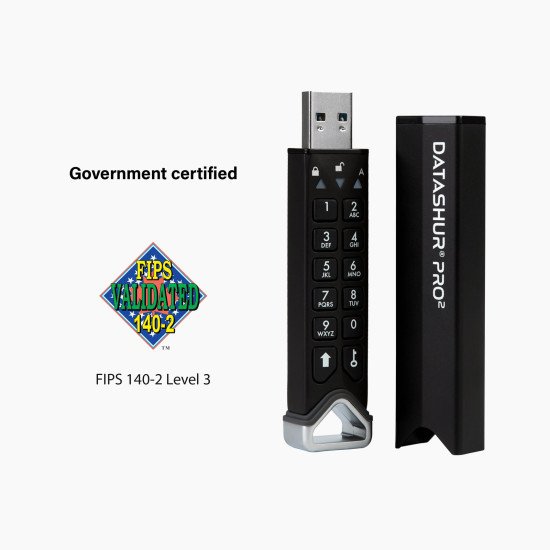 iStorage datAshur PRO2 lecteur USB flash 32 Go USB Type-A 3.2 Gen 1 (3.1 Gen 1) Noir