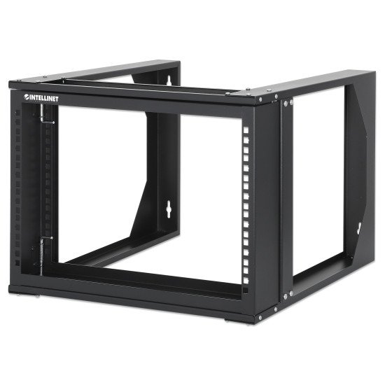 Intellinet Rack réseau mural ouvert 19", 6U, cadre pivotant frontal, montage 2 montants, profondeur 450 mm, livré à plat, noir RAL 9004