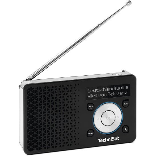 TechniSat DIGITRADIO 1 A Portable Analogique et numérique Noir, Argent