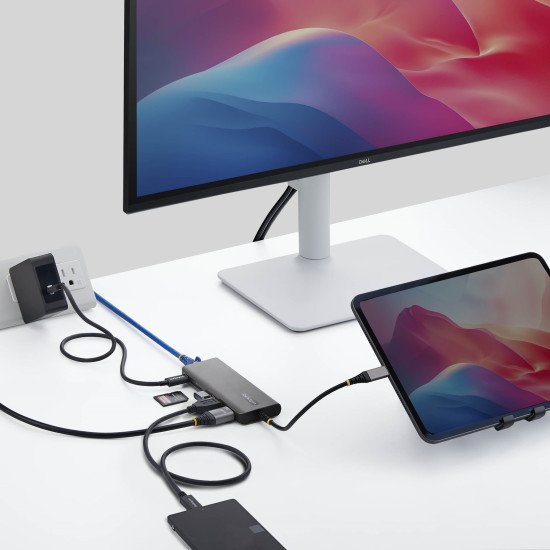 StarTech.com 177B-USBC-MULTIPORT station d'accueil Avec fil USB 3.2 Gen 2 (3.1 Gen 2) Type-C Gris