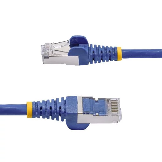 StarTech.com Câble Ethernet CAT8 Bleu de 50cm, RJ45 Snagless, 25G/40G, 2000MHz, 100W PoE++, S/FTP, Fil de Cuivre Pur 26AWG, LSZH, Cordon de Raccordement Réseau Blindé avec Serre-Câble, Testé par Fluke Channel StarTech.com Câble Ethernet CAT8 Bleu de 50cm, RJ45 Snagless, 25G/40G, 2000MHz, 100W PoE++, S/FTP, Fil de Cuivre Pur 26AWG, LSZH, Cordon de Raccordement Réseau Blindé avec Serre-Câble, Testé par Fluke Channel