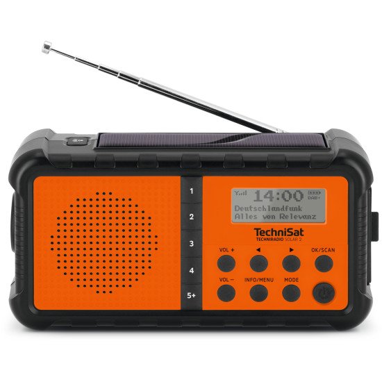 TechniSat TECHNIRADIO SOLAR 2 Portable Analogique et numérique Noir, Orange