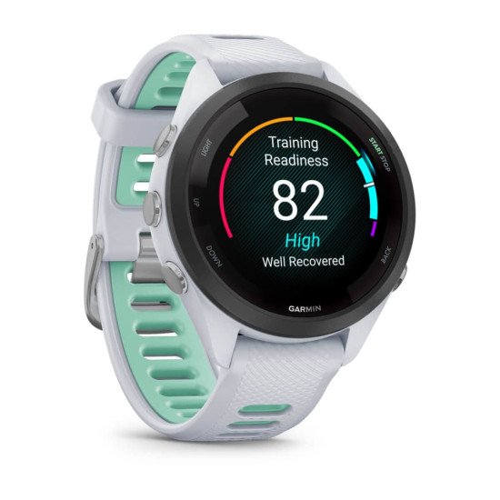 Garmin Forerunner 265S 2,79 cm (1.1") AMOLED 42 mm Noir, Blanc GPS (satellite)