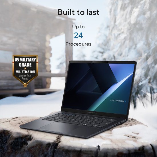 ASUS ExpertBook B3 B3405CCA-LY2050X Intel Core Ultra 7 255H Ordinateur portable 35,6 cm (14") WUXGA 16 Go DDR5-SDRAM 512 Go SSD Wi-Fi 6 (802.11ax) Windows 11 Pro US International Gris