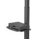 Manhattan Support sur roulettes pour TV/moniteurs, réglage hauteur par manivelle, écrans 37" à 65", Compatibilité VESA : de 200x200 à 600x400 mm (vérifiez les dimensions des quatre trous de fixation à l'arrière), charge max. 70 kg, hauteur 1120–