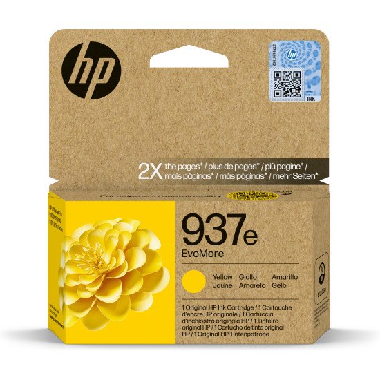 HP 937e Cartouche d'encre authentique Jaune EvoMore HP 937e Cartouche d'encre authentique Jaune EvoMore