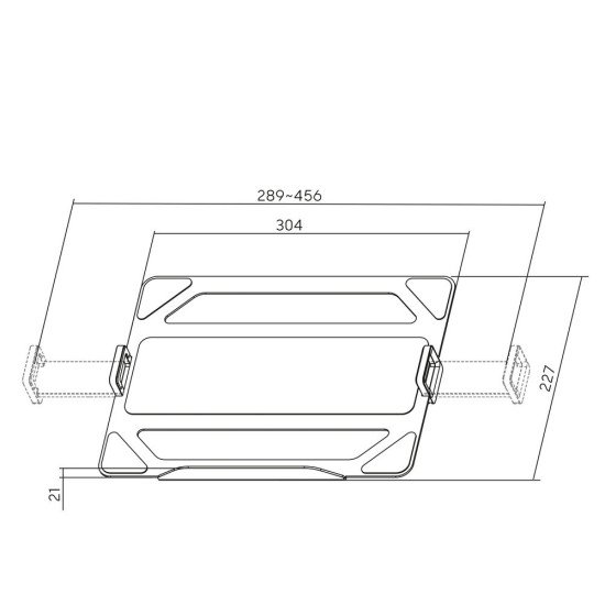 ACT Plateau universel pour ordinateur portable pour bras de moniteur