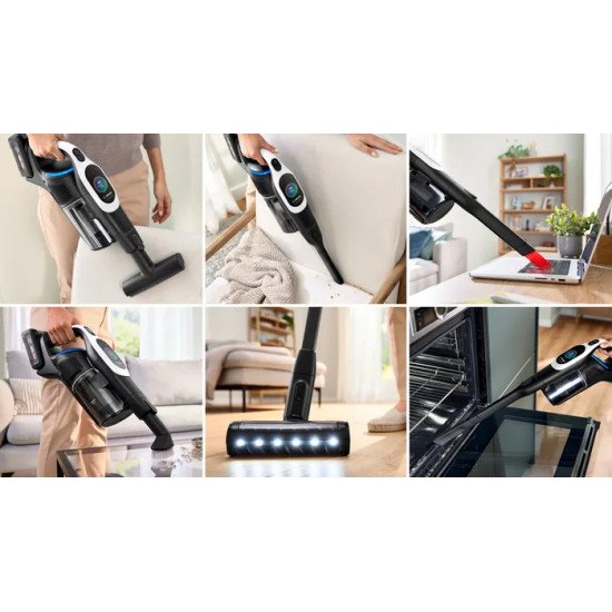 Bosch BCS1041WAC aspirateur balai et balai électrique Batterie Sec HEPA Sans sac 0,4 L 23,5 W Noir, Blanc 4 Ah Bosch BCS1041WAC aspirateur balai et balai électrique Batterie Sec HEPA Sans sac 0,4 L 23,5 W Noir, Blanc 4 Ah