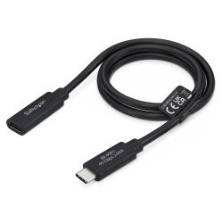 StarTech.com Câble Prolongateur USB4 de 60cm, 40Gbps, Compatible Thunderbolt 4, Charge 240W, 8K 60Hz/4K 240Hz, USB-C Mâle vers Femelle