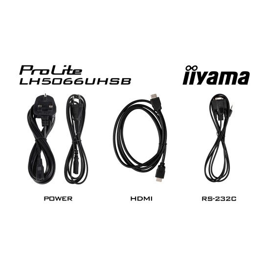 iiyama LH5066UHSB-B1AG Écran d'affichage dynamique Écran plat de signalisation numérique 127 cm (50") LCD Wifi 800 cd/m² 4K Ultra HD Noir Intégré dans le processeur Android 24/7