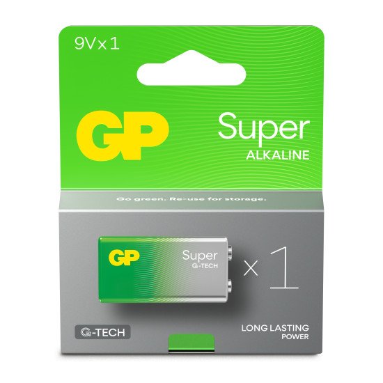 GP Batteries Super Alkaline 151426 Batterie à usage unique 6LR61, 9V Alcaline