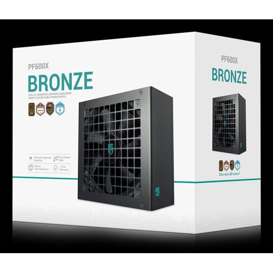 DeepCool PF600X unité d'alimentation d'énergie 600 W 20+4 pin ATX ATX Noir