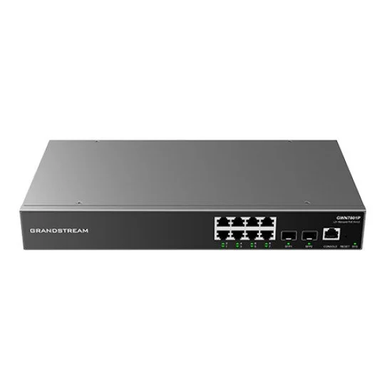 Grandstream Networks GWN7801P commutateur réseau Géré L2+ Gigabit Ethernet (10/100/1000) Noir Grandstream Networks GWN7801P commutateur réseau Géré L2+ Gigabit Ethernet (10/100/1000) Noir