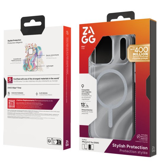 ZAGG Milan Snap coque de protection pour téléphones portables 16 cm (6.3") Housse Argent ZAGG Milan Snap coque de protection pour téléphones portables 16 cm (6.3") Housse Argent