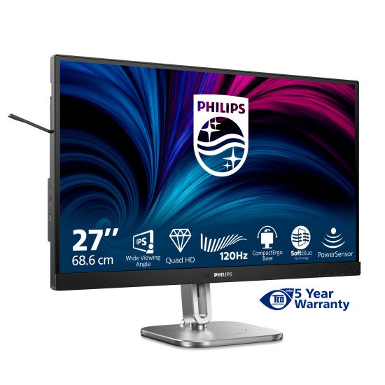 Philips 4000 series 27B2N4500/00 écran PC 68,6 cm (27") 2560 x 1440 pixels Quad HD LCD Gris