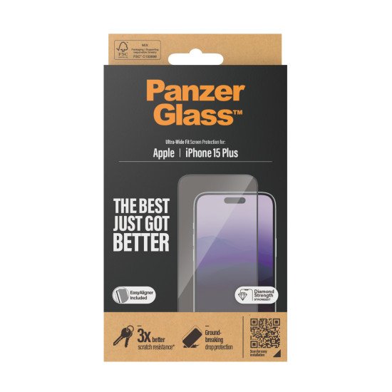 PanzerGlass Ultra Wide Fit Protection d'écran transparent Apple 1 pièce(s)