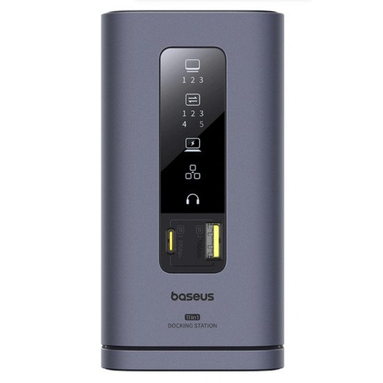 Baseus B00568101813-01 station d'accueil Avec fil USB 3.2 Gen 1 (3.1 Gen 1) Type-C Gris