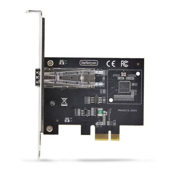 StarTech.com Carte Réseau GbE SFP à 1 Port, PCIe 2.1 x1, Intel I210-IS, Carte Contrôleur 1GbE, 1000BASE Cuivre/Fibre Optique, Carte Réseau Gigabit Ethernet NIC, Backplanes de Serveur/PC - Compatible Windows/Linux StarTech.com Carte Réseau GbE SFP à 1 Port, PCIe 2.1 x1, Intel I210-IS, Carte Contrôleur 1GbE, 1000BASE Cuivre/Fibre Optique, Carte Réseau Gigabit Ethernet NIC, Backplanes de Serveur/PC - Compatible Windows/Linux