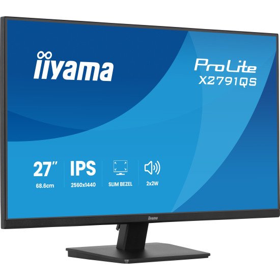 iiyama ProLite X2791QS-B1 écran PC 68,6 cm (27") 2560 x 1440 pixels Quad HD LED Noir