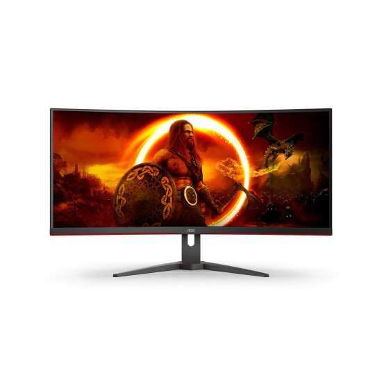 AOC G2 CU34G2XE/BK écran PC 86,4 cm (34") 3440 x 1440 pixels Noir, Rouge