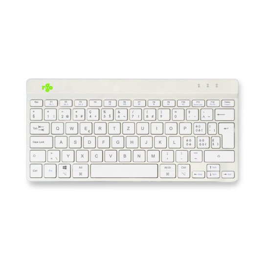 R-Go Tools Clavier ergonomique R-Go Compact Break, clavier compact avec logiciel de pause,QWERTZ (CH), Bluetooth, blanc