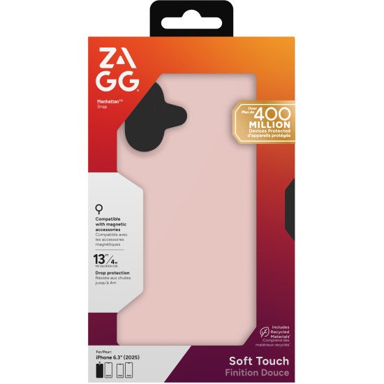 ZAGG Manhattan Snap coque de protection pour téléphones portables 16 cm (6.3") Housse Rose ZAGG Manhattan Snap coque de protection pour téléphones portables 16 cm (6.3") Housse Rose