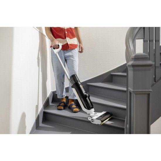 Kärcher FCV 3 vloerreiniger Aspirateur-balai 2 en 1 Batterie Sec&humide HEPA Sans sac 160 W Blanc