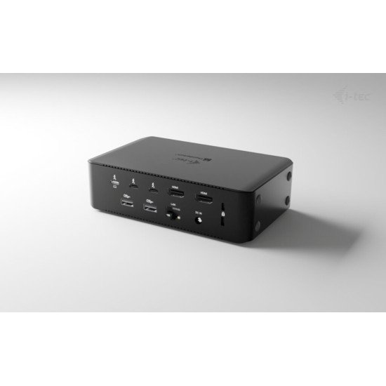 i-tec Thunderbolt5 Quattro Display Docking Station, 5x USB, 2.5 GLAN + Power Delivery 140W i-tec Thunderbolt5 Quattro Display Docking Station, 5x USB, 2.5 GLAN + Power Delivery 140W