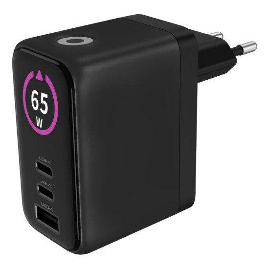 Mobile Origin MO-65WDCH-PW20 chargeur d'appareils mobiles Universel Noir Secteur Charge rapide Intérieure