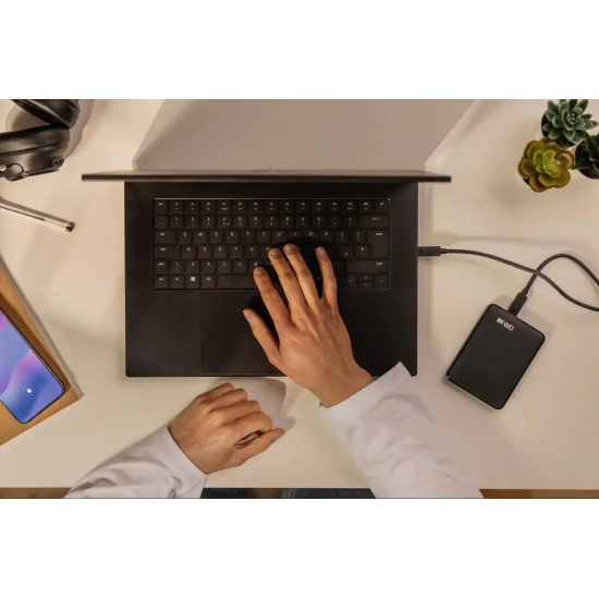 Western Digital Elements Portable (USB-C) disque dur externe 1 To 2.5" USB Type-C 3.2 Gen 1 (3.1 Gen 1) Noir