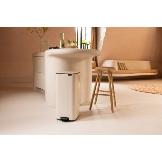 Brabantia Bo Pedal Bin 30 L Rectangulaire Acier Beige