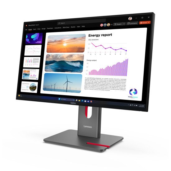 Lenovo ThinkVision P24Q-40 écran PC 60,5 cm (23.8") 2560 x 1440 pixels Quad HD LCD Noir