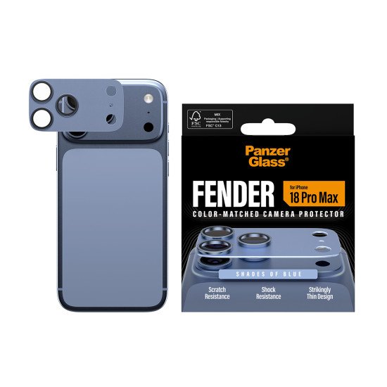 PanzerGlass ® Fender Camera Lens Protector Shades of Blue iPhone 2026 Pro Max Protection d'écran transparent 1 pièce(s)