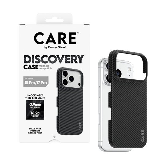 PanzerGlass CARE™ by ® Discovery Case Black & Grey w. MagSafe iPhone 2026 Pro | 17 Pro coque de protection pour téléphones portables Housse Noir