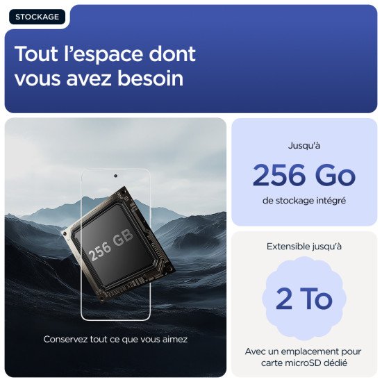 Motorola moto g56 5G 17,1 cm (6.72") Double SIM hybride Android 15 USB Type-C 8 Go 256 Go 5200 mAh Bleu