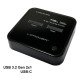 LC-Power LC-DOCK-M2-NVME Station d'accueil de disques de stockage USB 3.2 Gen 2 (3.1 Gen 2) Type-C Noir