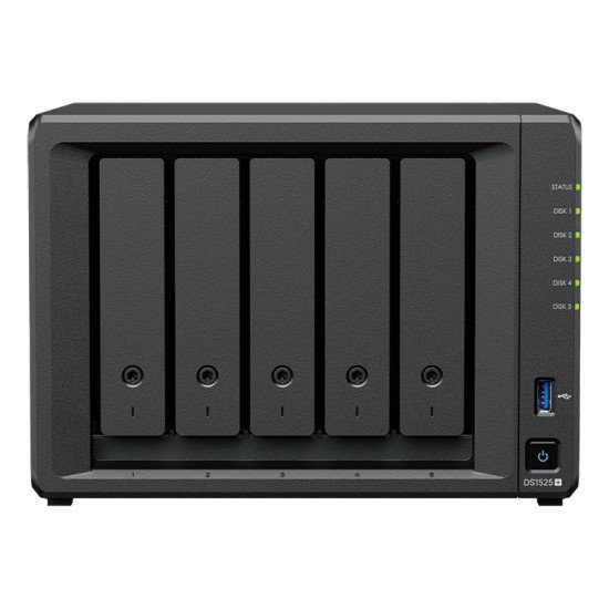 Synology DiskStation DS1525neo+ NAS Bureau AMD Ryzen V1500B 4 Go DDR4 0 To Synology DSM Noir