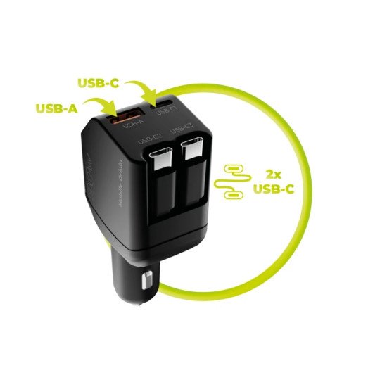Mobile Origin MO-90CCH-CA22 chargeur d'appareils mobiles Universel Noir Allume-cigare Charge rapide Auto