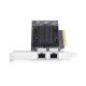 StarTech.com Carte Réseau PCIe 10 Gb Ethernet à 2 Ports, Carte d'Interface Réseau 10 GbE, Chipset Broadcom BCM57416, Double RJ45 10GBase-T/Gigabit, Carte NIC, TAA