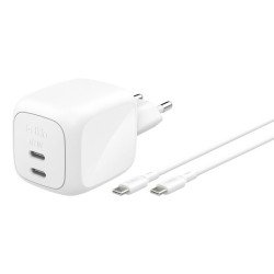 Belkin WCH020KQ2MWH-B6 chargeur d'appareils mobiles Universel Blanc Secteur Charge rapide Intérieure