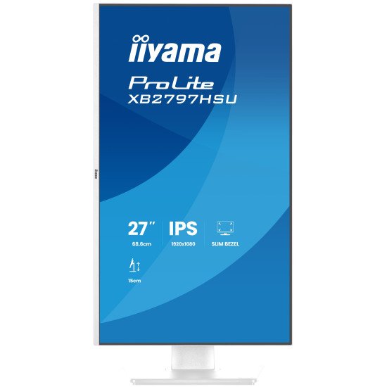 iiyama ProLite XB2797HSU-W1 écran PC 68,6 cm (27") 1920 x 1080 pixels Full HD LED Blanc